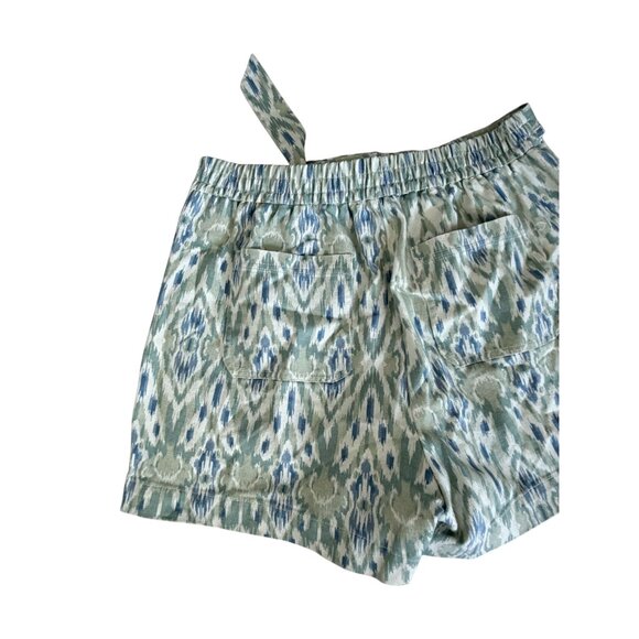 MARC NEW YORK Blue Green Ikat High Waist Belt Shorts Size Large NEW NWT - Picture 6 of 6